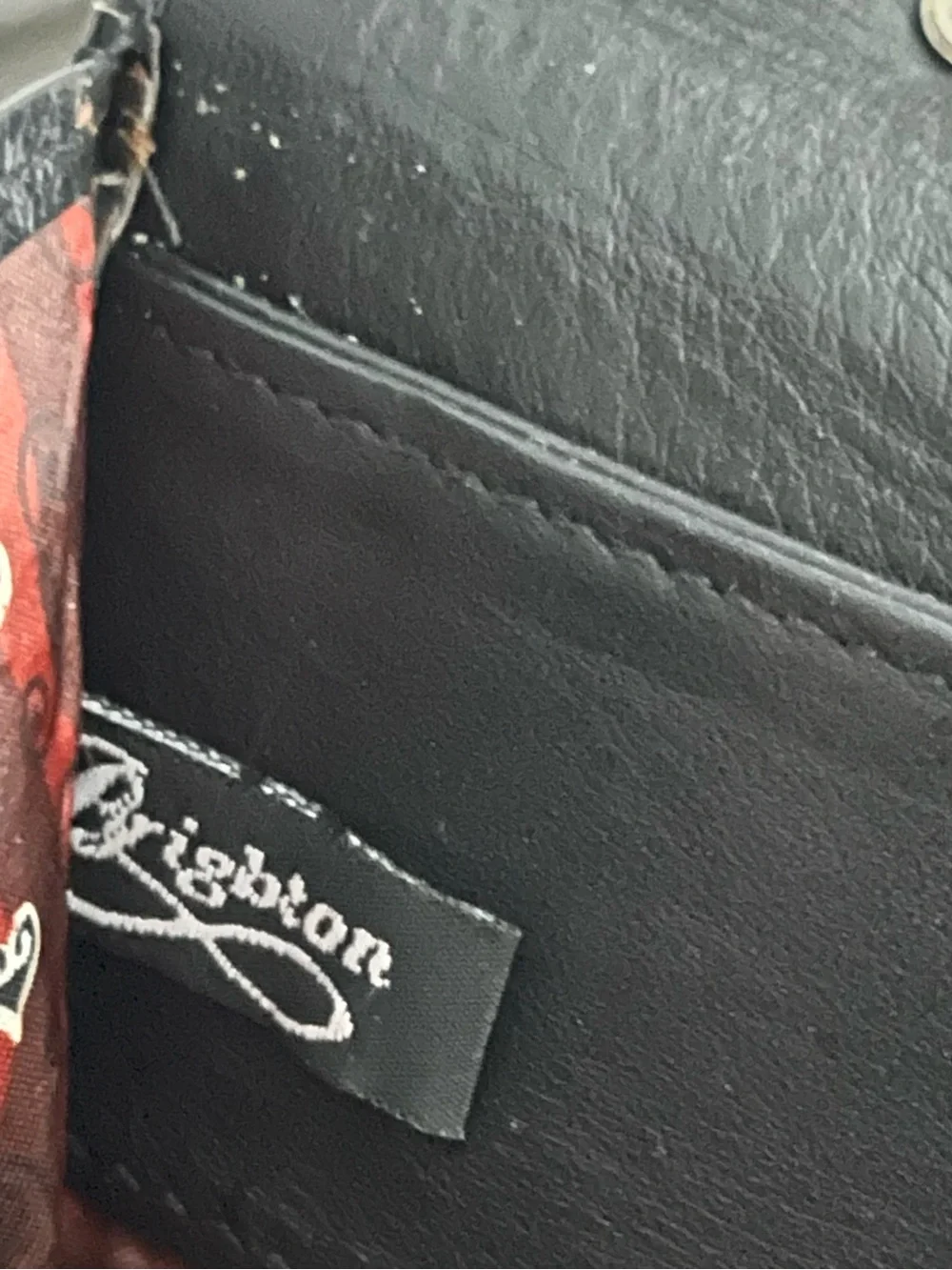 Brighton CELTIC Black Moc Croc Leather Petite Handbag Purse Organizer Wallet 8x4